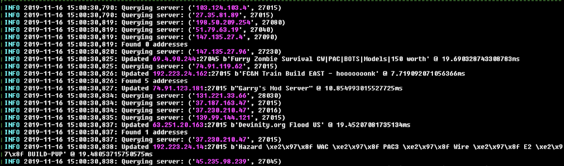 Querying gmod servers